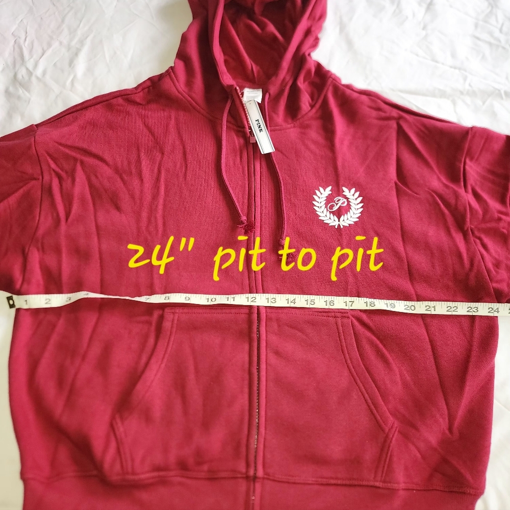 Victoria's Secret PINK Red Zip-Up Hoodie size Medium NWT - Picture 6 of 10